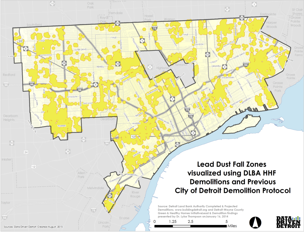 Detroit Toxic Lead Map