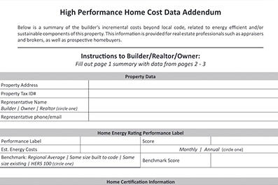 Appraisal Addendum - Earth Advantage