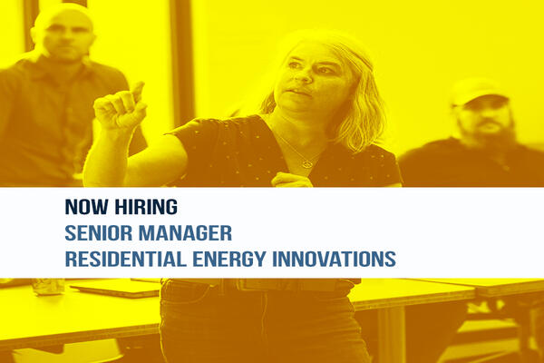 Senior Manager, Residential Energy Innovations